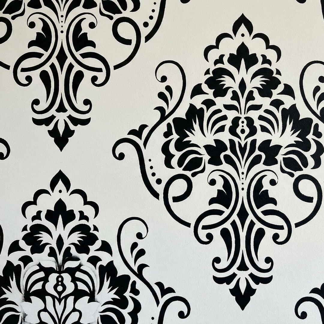 Large Damask Floral Wall Stencils: Stencil Set for Painting and Wall ...