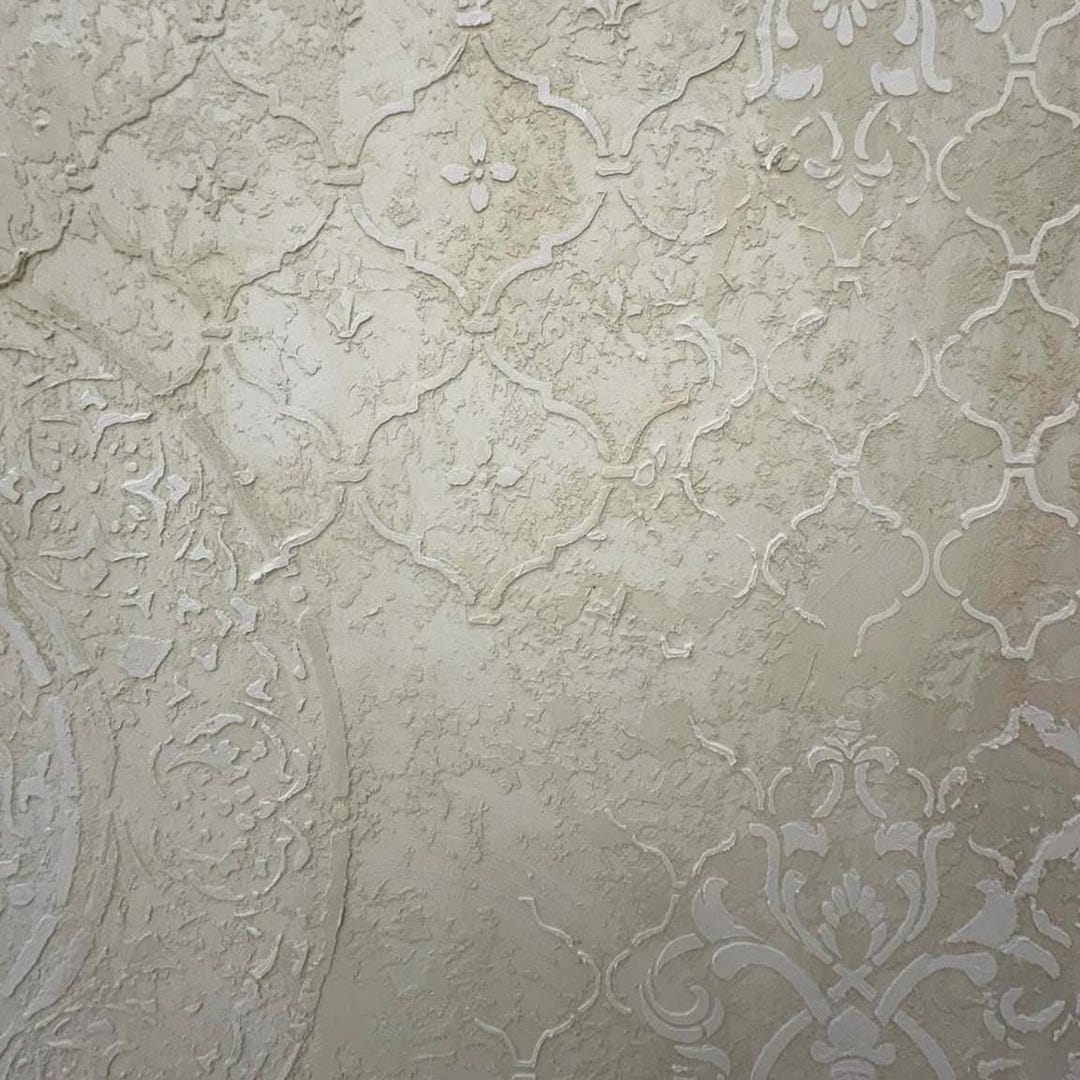 Stencil Set Damask Stencil Large Wall Stencils Plaster Wall Stencil DIY ...