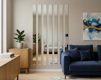 Mirror Strips Decorative Wall Molding Reflective Wall Panels Mirror Wall Art Home Mirror Minimalist Strips Contemporary Wall Design