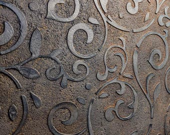 Wall Stencil Round Stencil Floral Plaster Wall Large Stencils for Wall Art Stencil Painting Texture Stencils Drawing Kit for Home Decor