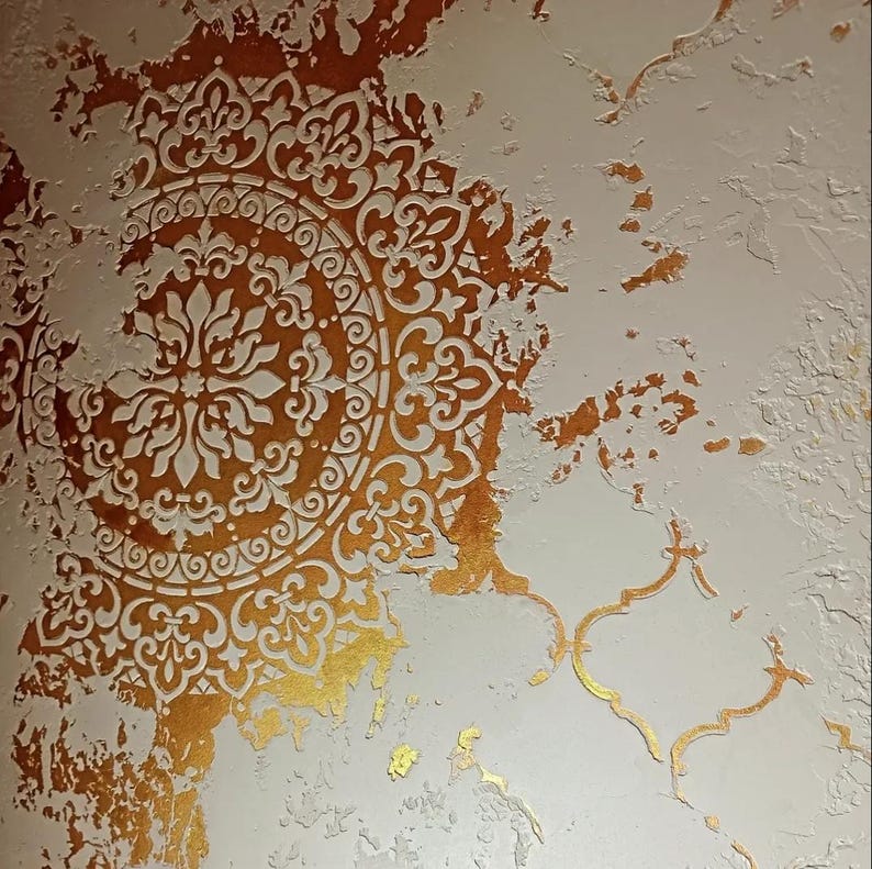 Extra Large Wall Stencil Set: Moroccan, Damask, and Circular Patterns ...