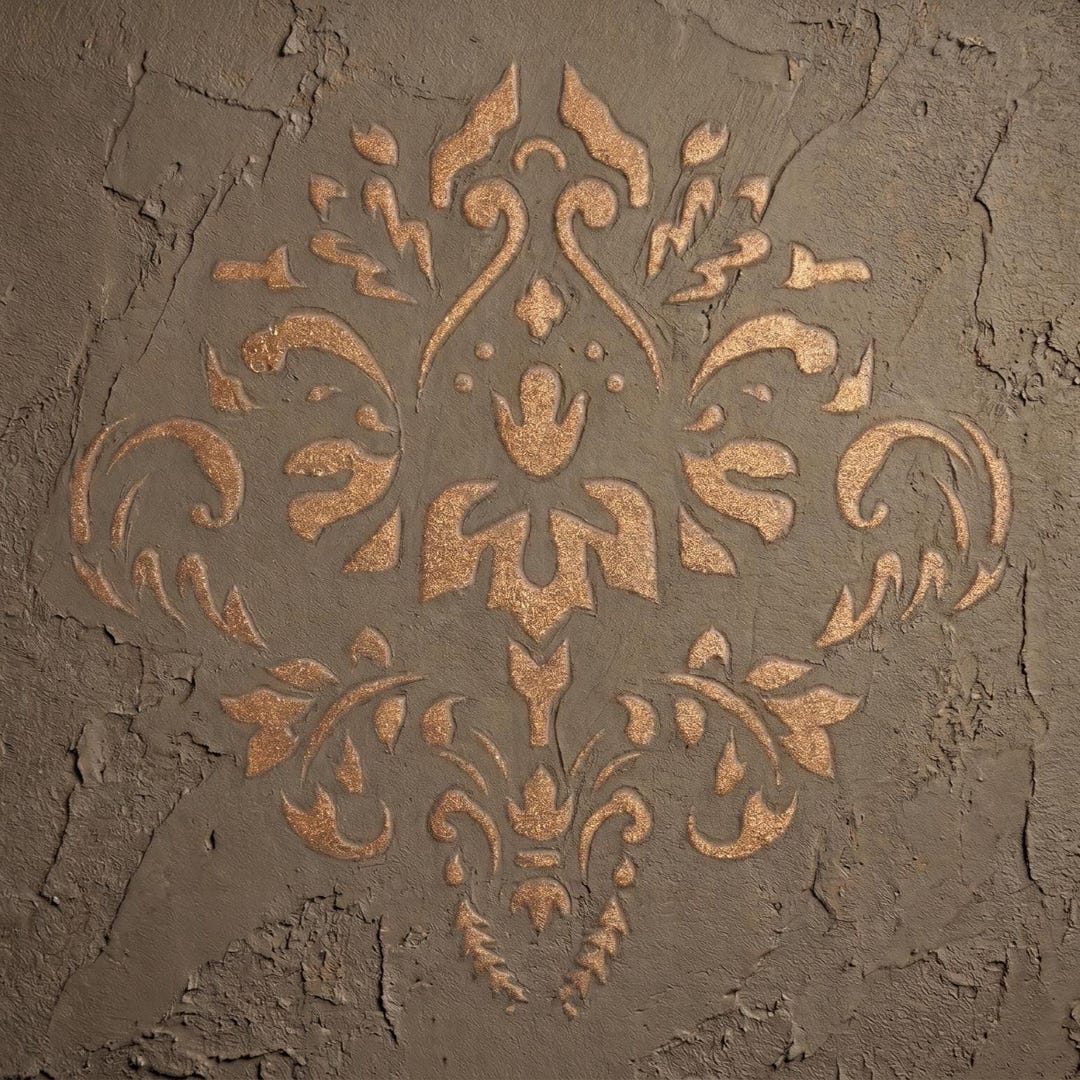 Damask Wall Art Stencil for Living Room and Furniture Transfers - Etsy
