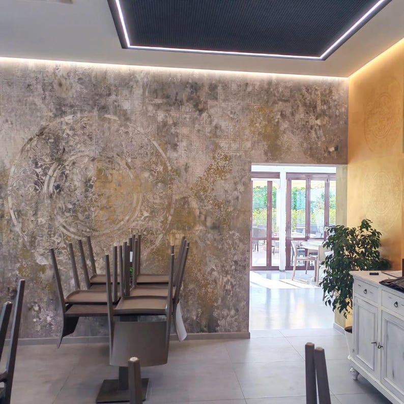 Extra Large Moroccan Wall Stencil Set: Damask and Plaster Stencils for ...