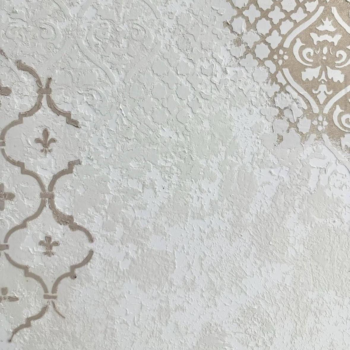 Stencil Set Damask Stencil Large Wall Stencils Plaster Wall Stencil DIY ...