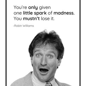 Robin Williams Quote Print: Inspiring Movie Art