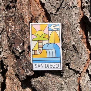 San Diego Aufkleber | Strand-Sonnenuntergang | Kalifornien