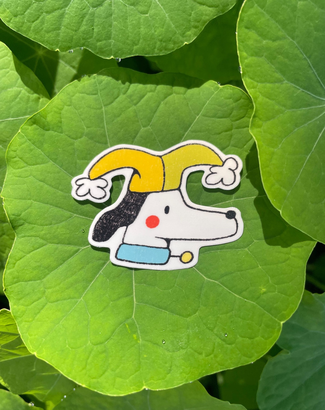 Rusty Jester Sticker Dog Jester Sticker | Cute Whimsical Dog Vinyl Sticker - Etsy