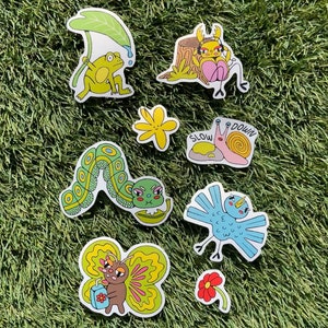 Kawaii Spring Sticker Pack | Insects, Frog, Snail Sticker