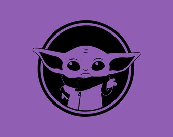 Bebé Yoda SVG, imágenes prediseñadas de archivo de corte vectorial, Star Wars svg, The Mandalorian svg, The Child svg, archivo cortado para Cricut