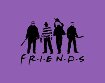 Asesinos de películas de terror de Halloween SVG, Amigos de terror de Halloween svg, Película de terror svg, Amigos Halloween svg, Halloween svg, Descarga digitalvv