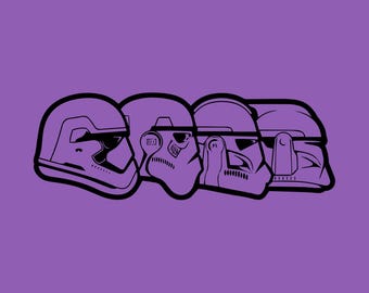 Evolution Stormtrooper Vector -Dxf, Eps, Svg, Png - Soldado del Imperio, Soldado Galáctico, Arte de Ciencia Ficción, Fantasía Espacial, Descarga digital