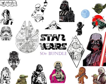 star wars svg, paquete de más de 50 starwars svg, star wars png, archivos svg para cricut, darth vader svg, mandalorian svg, svg para cricut, en capas