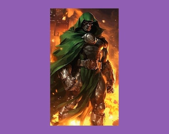 Dr Doom SVG, Robert Downey Jr, Outline Design (Digital Download)