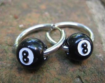 MetaphysicalLucky 8 ball earrings