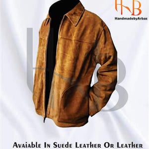 Men Western Cowboy Style Handmade Suede Leather Jacket Coat Mens Suede Leather Western Wear Leather Jacket Men Suede Leather Coat