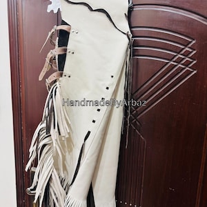 Women’s 100 % Geniune Suede Leather Western Cowgirl Style Chap Fringes - Women Riding Leather Chap Fringes - Women Leather Pant Leather Chap