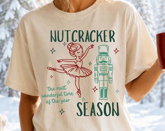 Nutcracker Season Comfort Colors® Doodle tshirt- Short sleeve and Longsleeve Tee Christmas Ballet tee