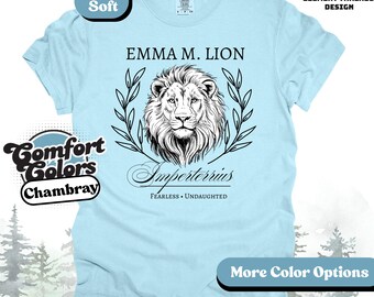 Licensed Emma M Lion Tshirt Beth Brower Books- Comfort Colors short sleeve and longsleeve tees