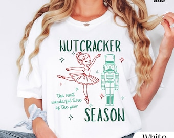Nutcracker Season Comfort Colors® Doodle tshirt- Short sleeve and Longsleeve Tee Christmas Ballet tee
