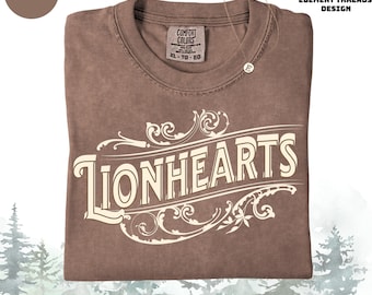 Lionhearts Emma M Lion Unselected Journals Comfort Colors Tshirt