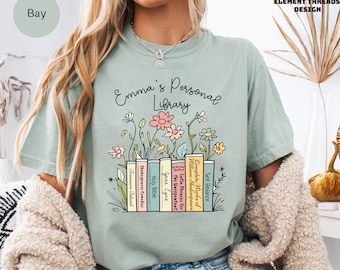 Licensed Emma M Lion T-shirt: Beth Brower Books, Emma's Personal Library Unselected Journals