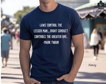 Mark Twain Quote T-Shirt, Literary Gift for Him