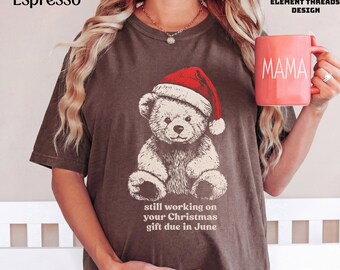Teddy Bear Pregnancy Comfort Colors®  Tshirt - Maternity Baby Announcement short sleeve long sleeve tee