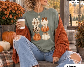 Fall Pumpkin Comfort Colors® Short and Longsleeve Tshirt