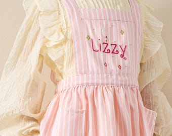 Custom Embroidered Kids Apron: Handmade Cotton Blend, Baking & Crafting