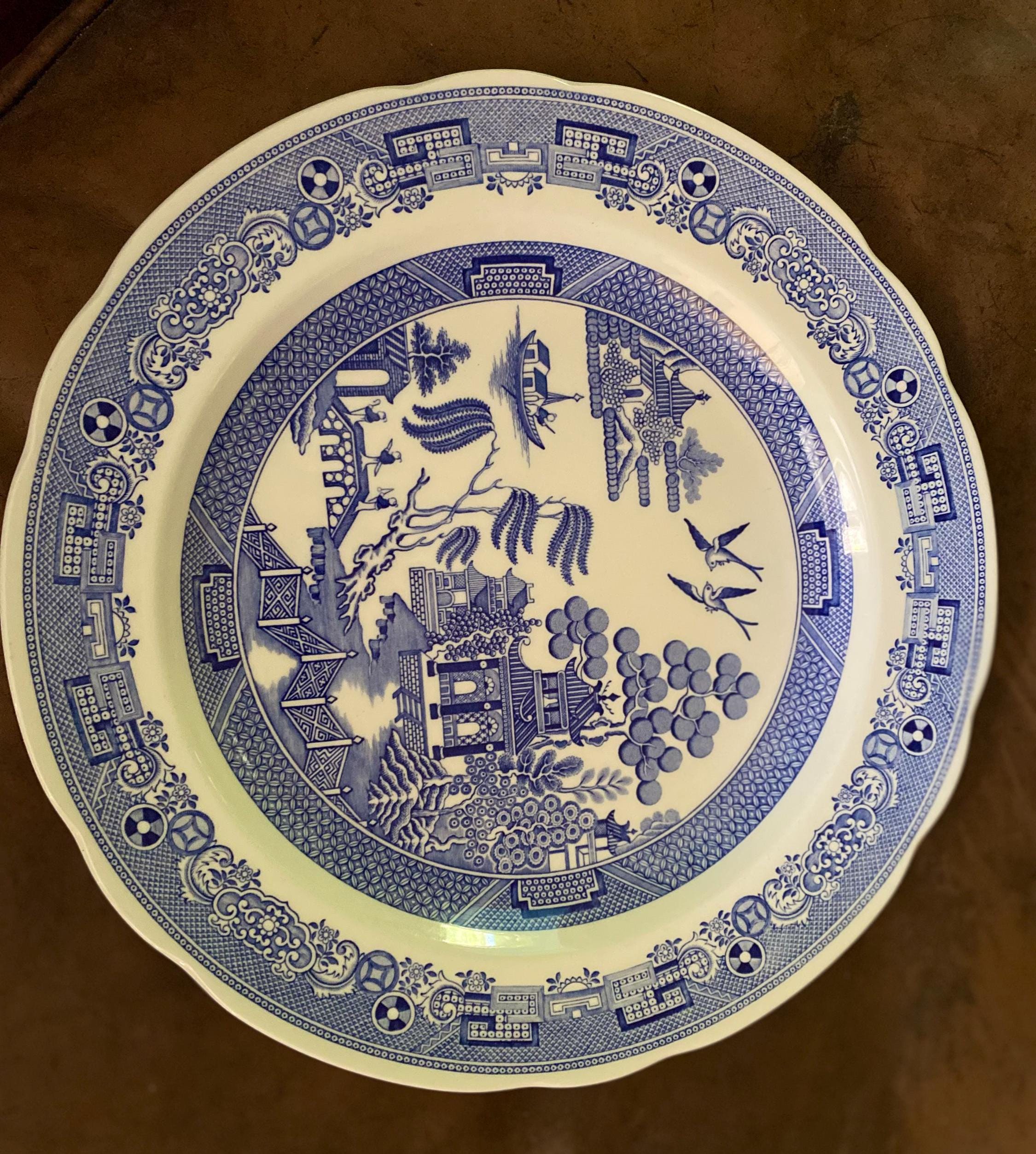 Spode - 【希少品】スポード ★ウィローパターンシリーズ・テンプルランドスケープ★プレート 希少品】スポード ☆ウィローパターンシリーズ・テンプル