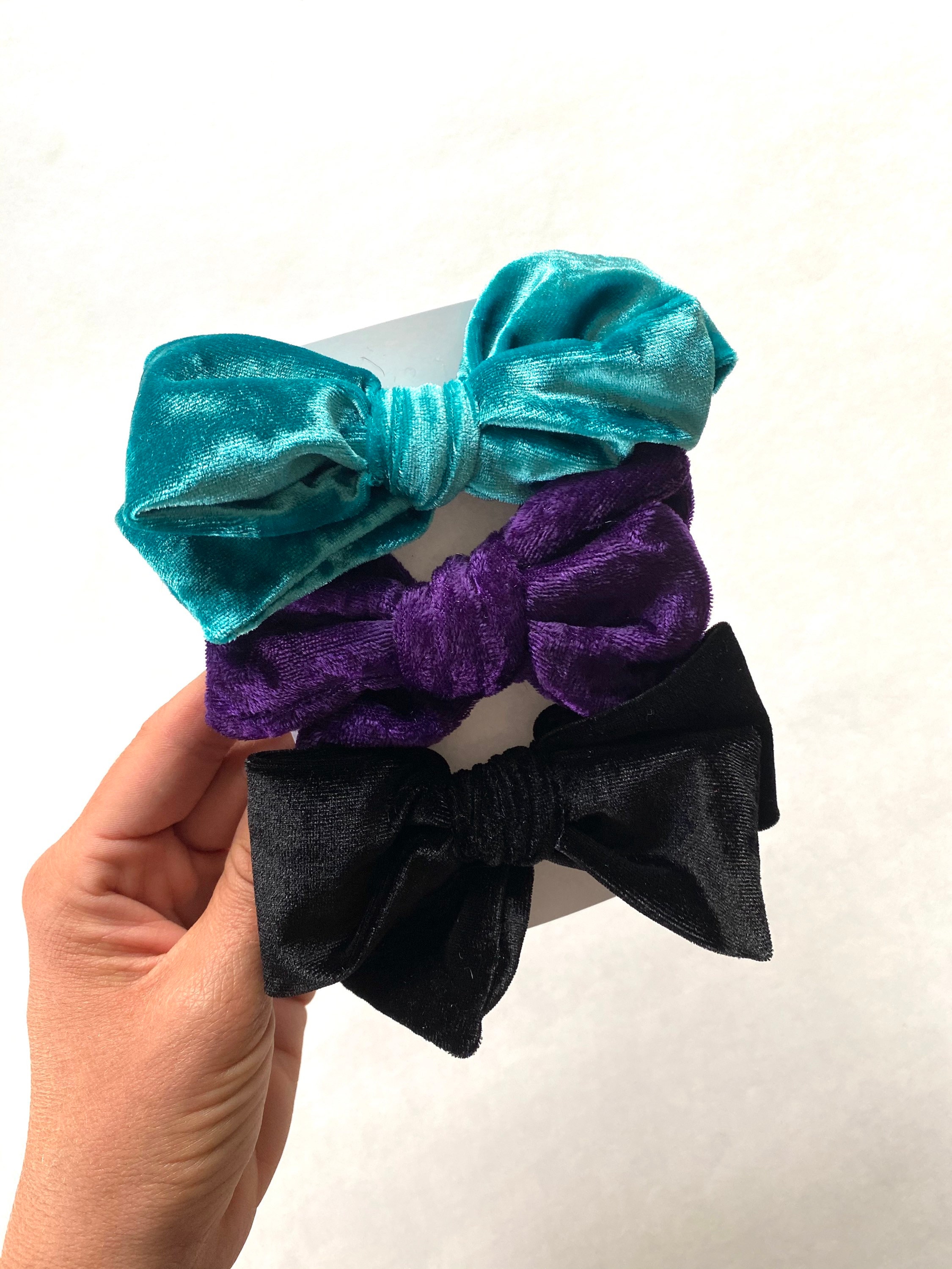 LARGE Velvet Hair Clips Set of 3 multiple colors Velvet Bow Etsy