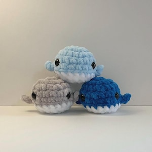 Mini Whale | Crochet, Amigurumi, Plushie, Handmade, Whale, Mini Whale
