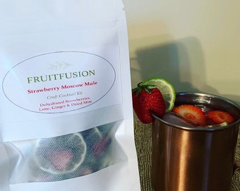 FRUITFUSION Strawberry Moscow Mule Craft Cocktail Kit Gift Valentines Day Party