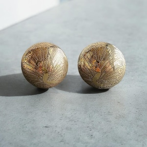 Decorative Brass Peacock Cabinet Knob | Luxurious Golden Brass Drawer Pull