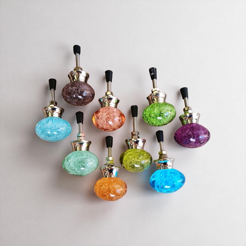 SOESFOUFU 6-Pack Colorful Wooden Cabinet Handles – Fun & Sturdy Knobs For Dressers, Drawers & Furniture, Easy Grip For Little Hands, Lightweight Decor Pulls