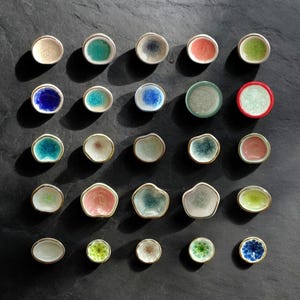 Vibrant Colorful Ceramic Cabinet Knob | Unique Crackle Glaze Drawer Pull