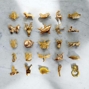 Gold Animal Cabinet Knob | Golden Iron Metal Drawer Pull