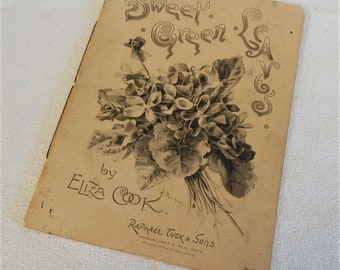 Sweet Green Leaves by Eliza Cook/ Illustrated Booklet/ 1818-1889