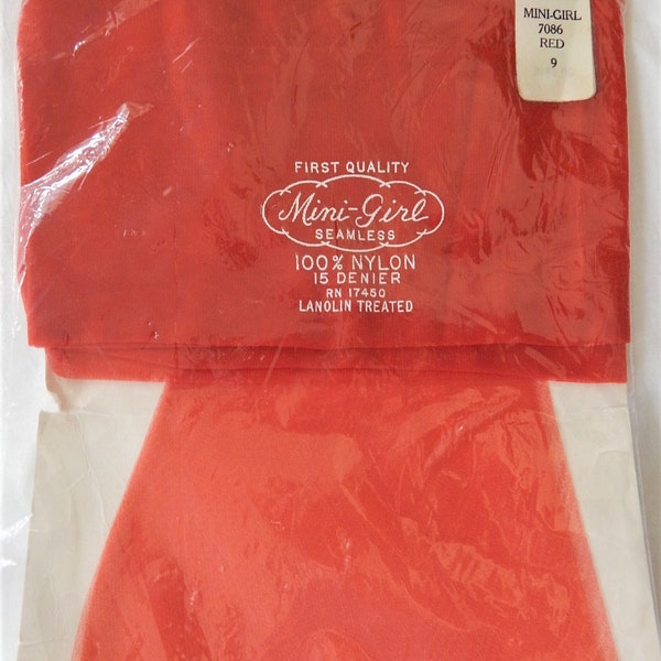 Mini-Girl Seamless Nylons/ Original Package/ Lanolin Treated/ 1958-68