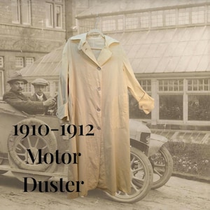 Women&#39;s Edwardian Motoring Duster/ 1905-10/Linen/ Lge. to XLge.