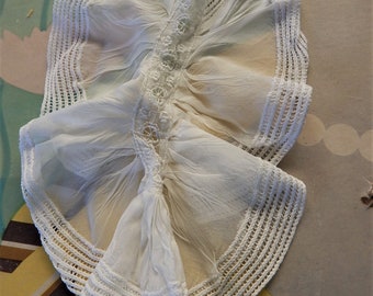 Ladies Fancy White Jabot/ Victorian Collars/ Tulle and Lace