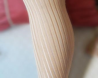 Victorian Bride's Wedding Stockings/ 1898/ Ivory Ribbed Hosiery/ Ladies Stockings