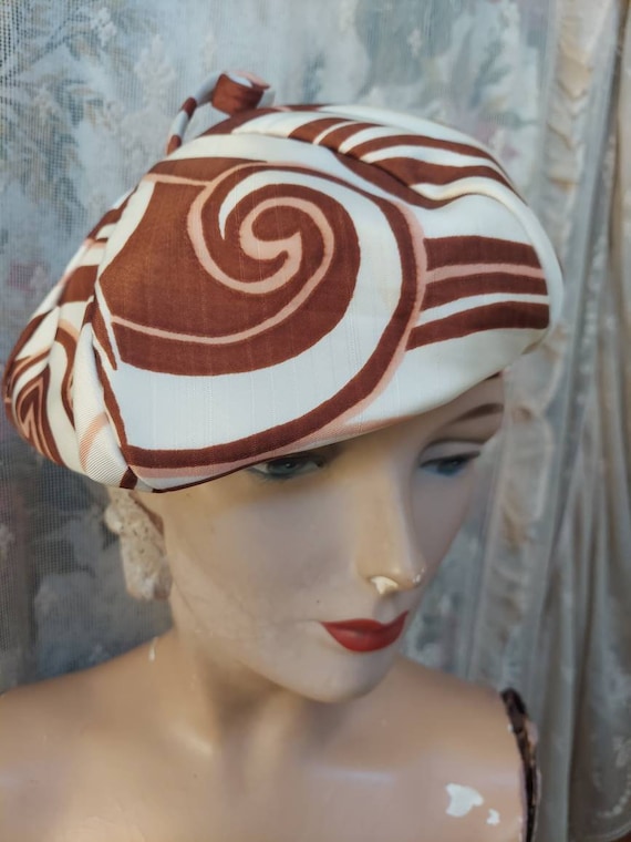 1960's Chic Finley Satin Beret