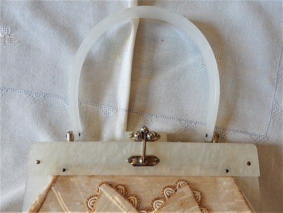 1950's Florida Handbag of Miami / White Lucite Ha… - image 3