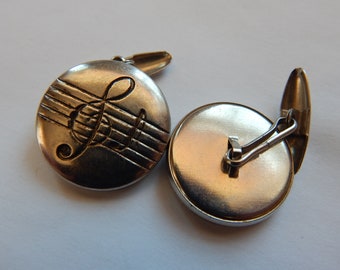 Music Lovers Vintage Cuff Links/ 1930-1940/ Cuff Buttons/ Men's Accessories