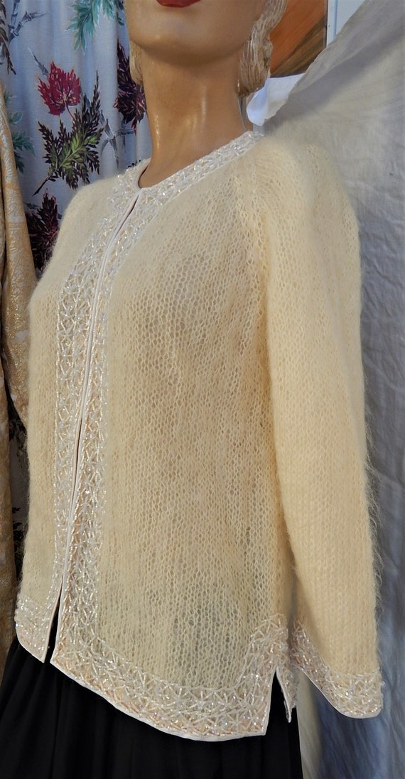 ドスペ 美品 vintage 50s 60s mohair cardigan 60s mohair cardigan - Gem