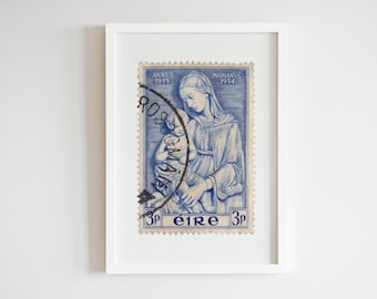 Madonna Roscommon 1953 1954 - Vintage Stamp Art - Aesthetic Wall Art - Vintage Stamp Wall Poster - Vintage Poster Print