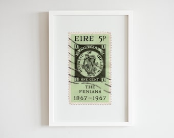 The Fenians Ireland - Vintage Stamp Art - Aesthetic Wall Art - Vintage Stamp Wall Poster - Vintage Poster Print