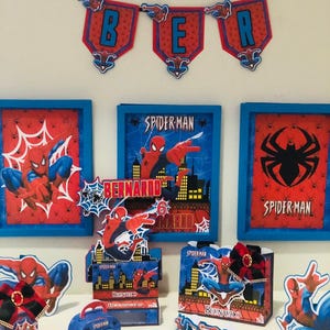 Personalized Spiderman Party Package - Editable Spiderman Birthday Bundle - Printable Spiderman Birthday Party Kit