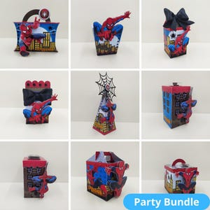 Personalized Spiderman Party Package - Editable Spiderman Birthday Bundle - Printable Spiderman Birthday Party Kit